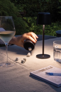 Logo trade liikelahjat tuotekuva: Zenic RCS kierrätysmuovinen USB-ladattava pöytävalaisin