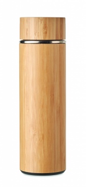 Logotrade mainostuote tuotekuva: Bambu termospullo 400 ml TAMPERE