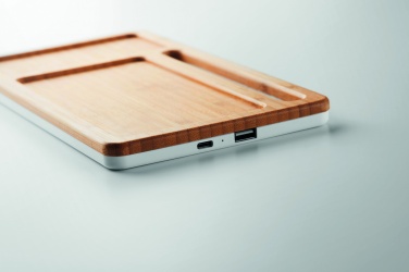 Logotrade mainoslahjat kuva: Bambu langaton laturi 5W MALABAR