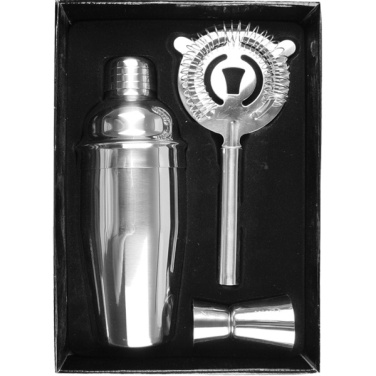 Logotrade liikelahjat mainoslahjat tuotekuva: Metallinen cocktailsetti, 3-osainen MESSINA