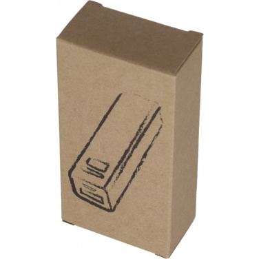 Logo trade mainoslahja ja liikelahja tuotekuva: Metallinen virtapankki PORT HOPE 2200mAh