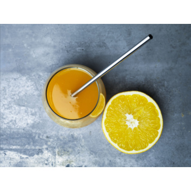 Logotrade liikelahja mainoslahja kuva: Uudelleenkäytettävä 1 kpl ECO Straw Set ruostumattomasta teräksestä valmistettu olki