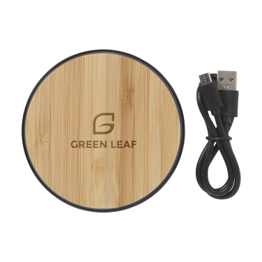 Logo trade mainoslahja kuva: Bamboo 10W Wireless Charger langaton pikalaturi