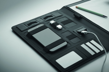 Logotrade mainostuotet kuva: A4-kansio ja langaton laturi