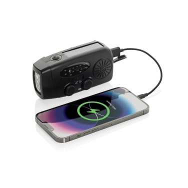 Logotrade mainoslahja ja liikelahja kuva: RescueWave hätätilaradio, valmistettu RCS-kierrätysmuovista.