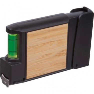 Logo trade liikelahjat tuotekuva: 3 metrin mittanauha ja vatupassi HALIFAX