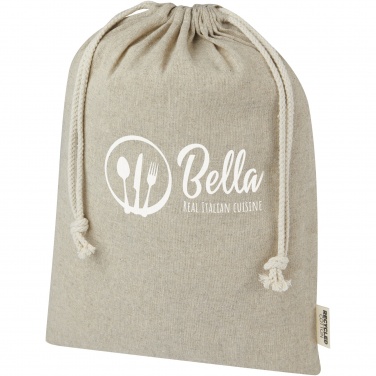 Logotrade firminės dovanos nuotrauka: Pheebs 150 g/m² GRS perdirbtos medvilnės dovanų maišelis didelis 4L