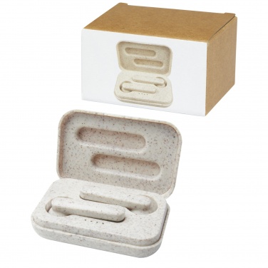 Logotrade ziemassvētku dāvanas foto: Nantai kviešu salmu True Wireless austiņas