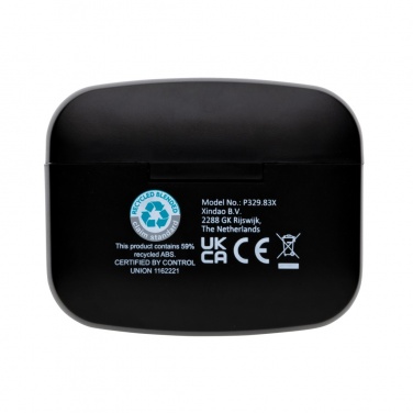 Logotrade dāvanas foto: RCS pārstrādātās plastmasas Swiss Peak ANC TWS austiņas