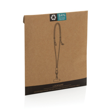 Logotrade dāvanas foto: LoopAmp RCS RPET regulējams telefona vads ar 60 W kabeli