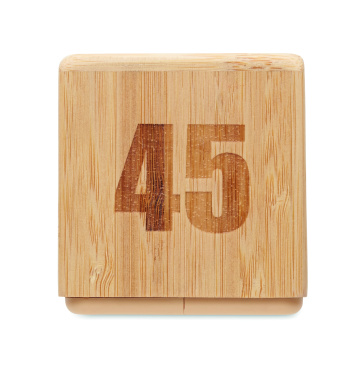 Logotrade ziemassvētku dāvanas foto: Bambusa vērpjamais atlikšanas taimeris