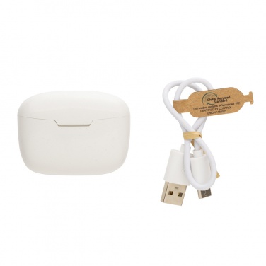 Лого трейд бизнес-подарки фото: Беспроводные наушники Liberty Pro из переработанного пластика RCS