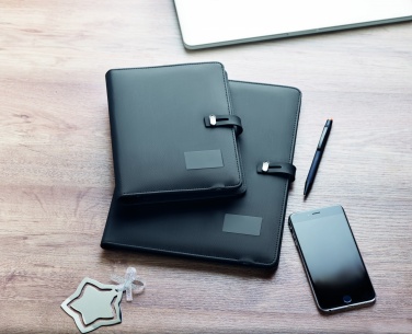 Лого трейд бизнес-подарки фото: Папка А4 с б/п зарядкой