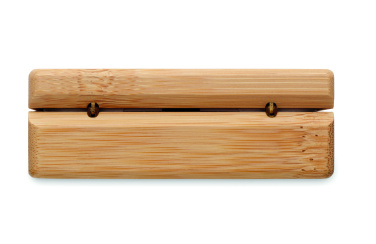 Лого трейд pекламные подарки фото: TWS earbuds in bamboo case