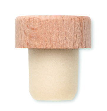 Логотрейд pекламные продукты картинка: Beech wood bottle stopper