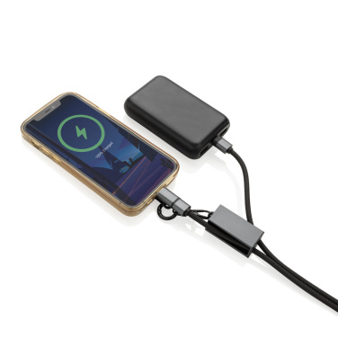 Логотрейд pекламные подарки картинка: Телефонный шнур Terra RCS из переработанного ПЭТ с двойным зарядным кабелем