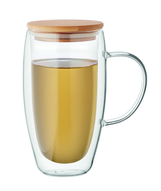 Лого трейд pекламные cувениры фото: Double wall glass mug 450ml