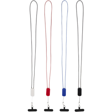 Лого трейд pекламные продукты фото: Шнурок для смартфона Anser из переработанной пластмассы со встроенным кабелем 5-в-1 мощностью 27 Вт