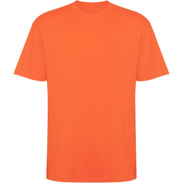 Логотрейд pекламные подарки картинка: Унисекс-футболка Bull свободного кроя из переработанных материалов с коротким рукавом