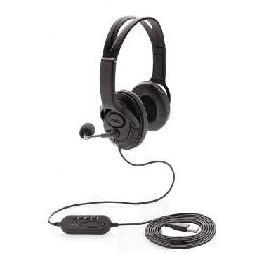 Logotrade reklamprodukter bild: Over-ear headset med kabel