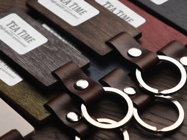 Logotrade profilprodukter bild: Nyckelring i trä 1853121