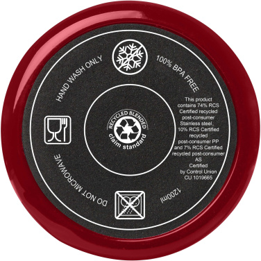 Logotrade reklamprodukter bild: Melbourne RCS-certifierad mugg med sugrör, 1 200 ml