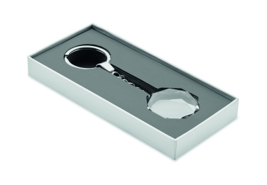 Logotrade presentreklam bild: Rund nyckelring i glas