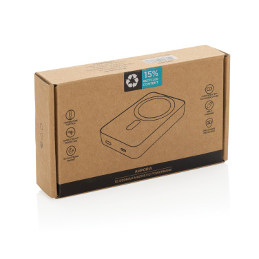 Logotrade reklamprodukter bild: Amporia RCS plast 10 000 mAh magnetisk powerbank
