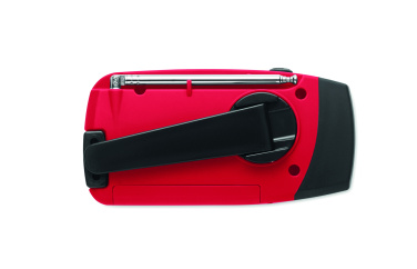 Logotrade presentreklam bild: Bärbar radioSOS med LED-ficklampa